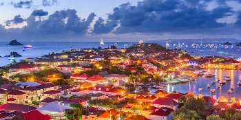 Caribbean Golf Cruise Vacation Package St Barts at Dusk - PerryGolf + Azamara Cruises